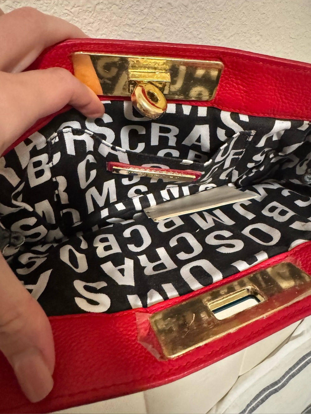 New RARE vintage Marc Jacobs Color-Block Quilted Leather Clutch - Picture 4 of 7